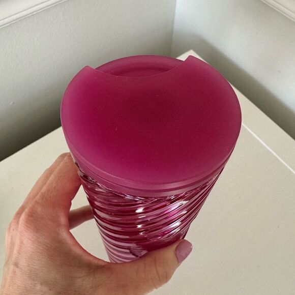 Starbucks Limited Edition Christmas Holiday 2022 Pink Iridescent Tumbler 16oz - Picture 7 of 12